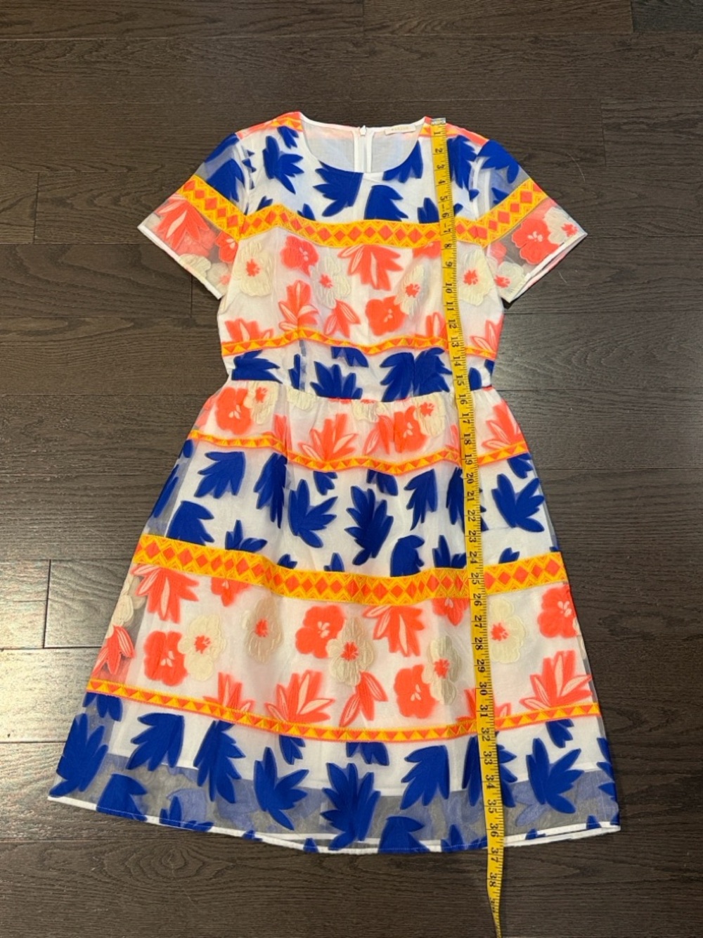 P.A.R.O.S.H floral tea length dress Small - Picture 5 of 5